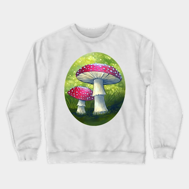 Cottagecore Mushrooms Crewneck Sweatshirt by Molly11